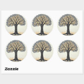 Levensboom Ronde Sticker (Vel)