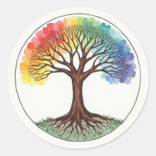 Levensboom Ronde Sticker
