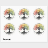 Levensboom Ronde Sticker (Vel)