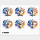 Levensboom Ronde Sticker (Vel)