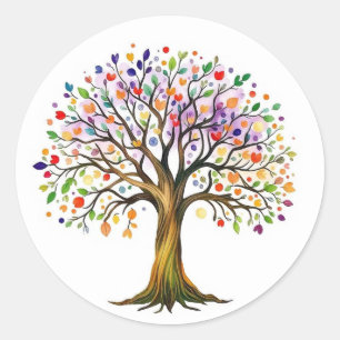 Levensboom Ronde Sticker