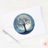 Levensboom Ronde Sticker (Envelop)