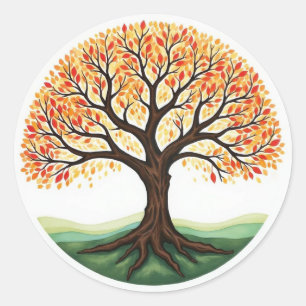 Levensboom Ronde Sticker