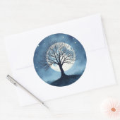Levensboom Ronde Sticker (Envelop)