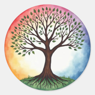 Levensboom Ronde Sticker