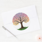 Levensboom Ronde Sticker (Envelop)