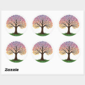Levensboom Ronde Sticker (Vel)