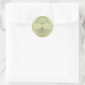 Levensboom Ronde Sticker (Tas)