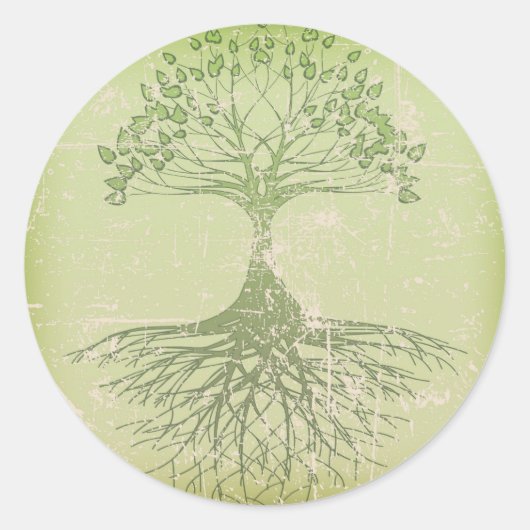 Levensboom Ronde Sticker (Voorkant)