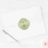 Levensboom Ronde Sticker (Envelop)