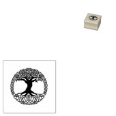 levensboom 	rubberstempel (Gestempeld)