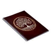 Levensboom Rustiek Donkerrood Celtisch Notitieboek (Rechterzijde)