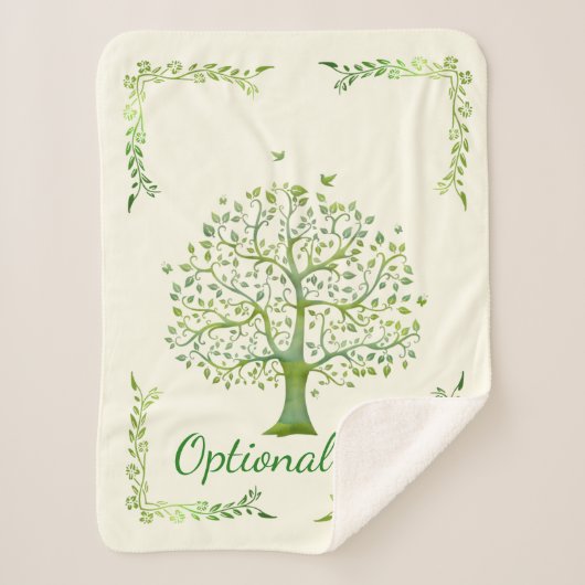 Levensboom Sherpa Deken (Voorkant)