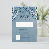 Levensboom Sterren Waterverf Bat Bar Mitswa RSVP Kaartje (Staand voorkant)