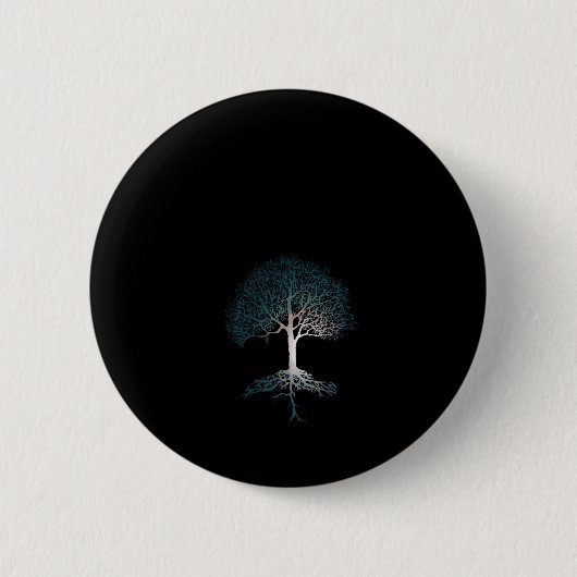 Levensboom, stille nacht ronde button 5,7 cm (Voorkant)