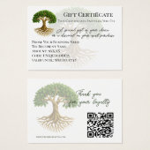Levensboom Symbool Zakelijk Logo Cadeaubon Visitekaartje (Voorkant /achterkant)
