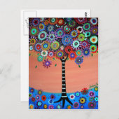 Levensboom van de poten briefkaart (Voorkant / Achterkant)