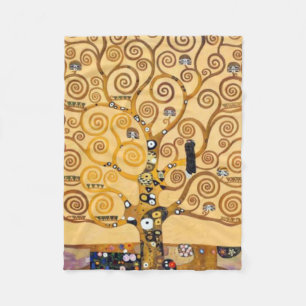 Levensboom van Gustav Klimt Fleece Deken