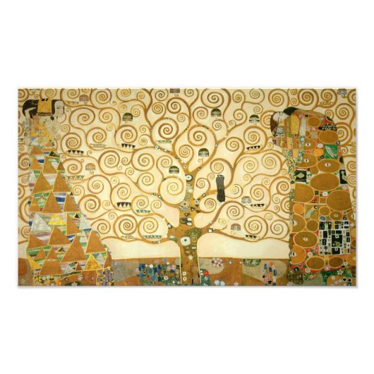 Levensboom van Gustav Klimt Foto Afdruk (Voorkant)