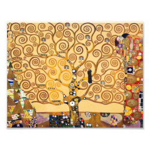 Levensboom van Gustav Klimt Foto Afdruk