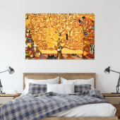 Levensboom van Gustav Klimt Grote Kunst Canvas Afdruk (Insitu (Slaapkamer))