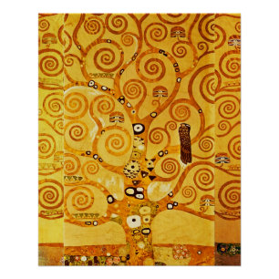 Levensboom van Gustav Klimt Nouveau Perfect Poster