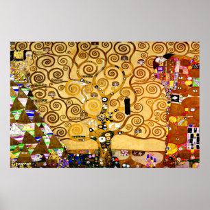 Levensboom van Gustav Klimt Nouveau Poster