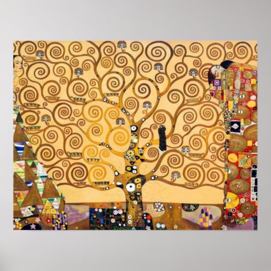 Levensboom van Gustav Klimt Poster (Voorkant)