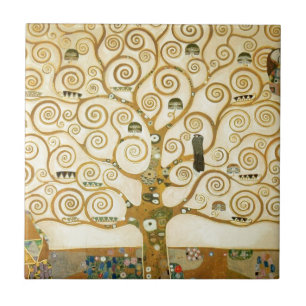 Levensboom van Gustav Klimt Tegeltje