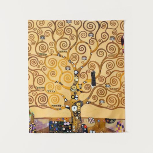 Levensboom van Gustav Klimt Wandkleed (Voorkant)