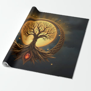 Levensboom – Verlicht door de Maan Cadeaupapier