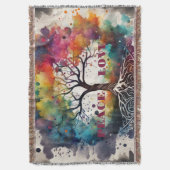 LEVENSBOOM. Vrede, Liefde (bewerkbaar) Deken (Voorkant Verticaal)