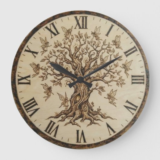 Levensboom Wandklok Grote Klok (Voorkant)