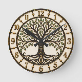 Levensboom wandklok ronde klok
