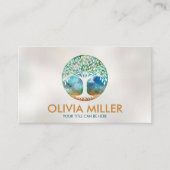 Levensboom - Waterverf Visitekaartje (Voorkant)