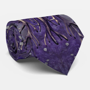 Levensboom - Yggdrasil Amethyst en zilver Stropdas