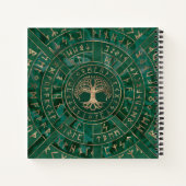 Levensboom - Yggdrasil en Futhark - Malachite Notitieboek (Achterkant)