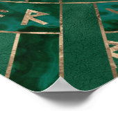 Levensboom - Yggdrasil en Futhark - Malachite Poster (Hoek)