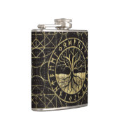 Levensboom - Yggdrasil en Runes Heupfles (Rechts)