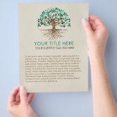 Levensboom - Yggdrasil - Malachietbladeren Flyer (Hand)