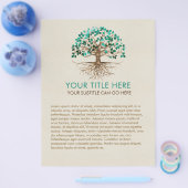 Levensboom - Yggdrasil - Malachietbladeren Flyer (Enkel)