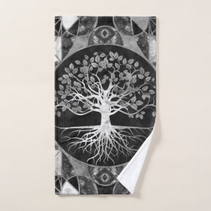 Levensboom - Yggdrasil - Marmer en Gold Bad Handdoek