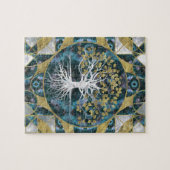 Levensboom - Yggdrasil - Marmer en Gold Legpuzzel (Horizontaal)