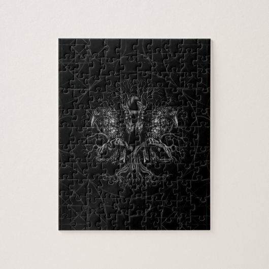 Levensboom - Yggdrasil met ravens Legpuzzel (Verticaal)