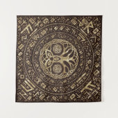 Levensboom - Yggdrasil met Trinity Knot Wandkleed (Voorkant (horizontaal))