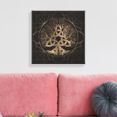 Levensboom - Yggdrasil met Triquetra Canvas Afdruk (Insitu (Woonkamer))