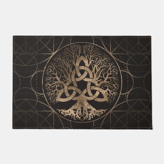 Levensboom - Yggdrasil met Triquetra Deurmat (Voorkant)