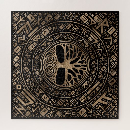 Levensboom - Yggdrasil Runic Pattern Legpuzzel (Horizontaal)