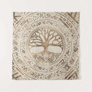 Levensboom - Yggdrasil Runic Pattern Wandkleed