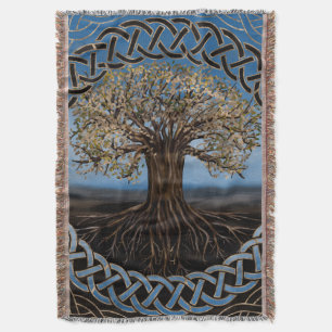 Levensboom - Yggdrasil-tekening Deken